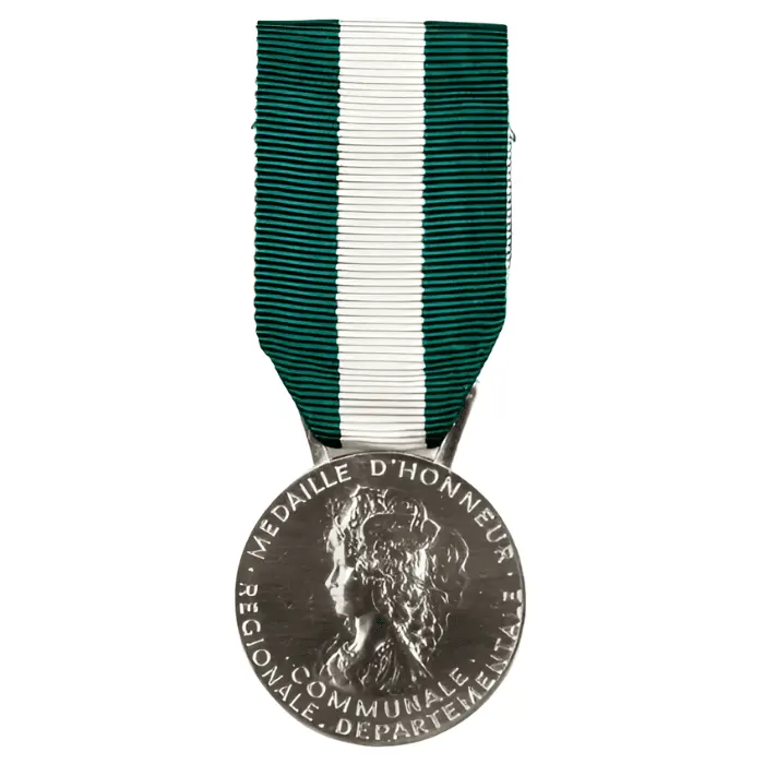 Achat médaille du travail régionale, départementale et communale 20 ans - Argent massif - La Monnaie de Paris - Grade Argent