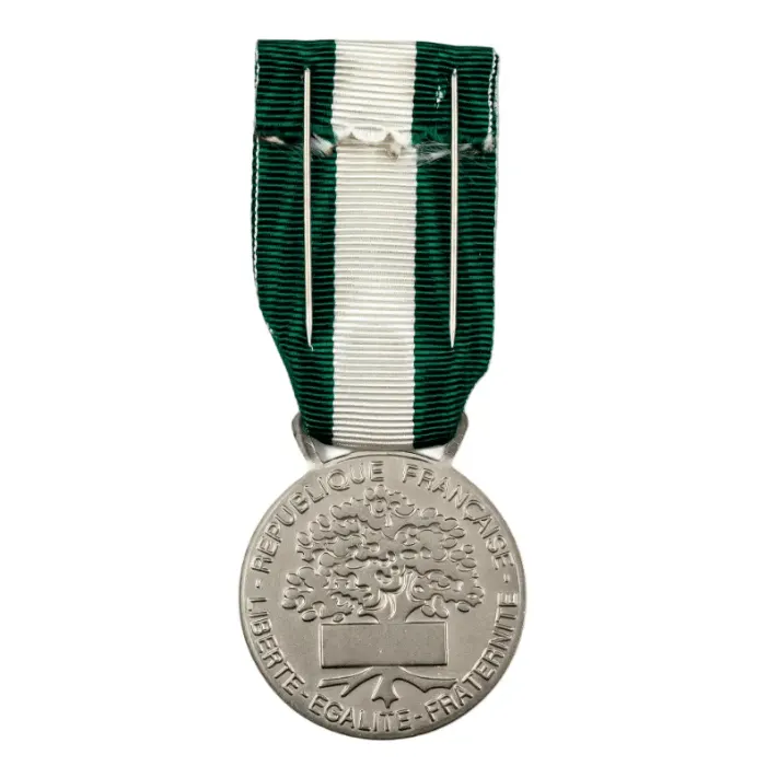 Achat medaille du travail régionale, départementale et communale 20 ans Bronze Grade Argent verso