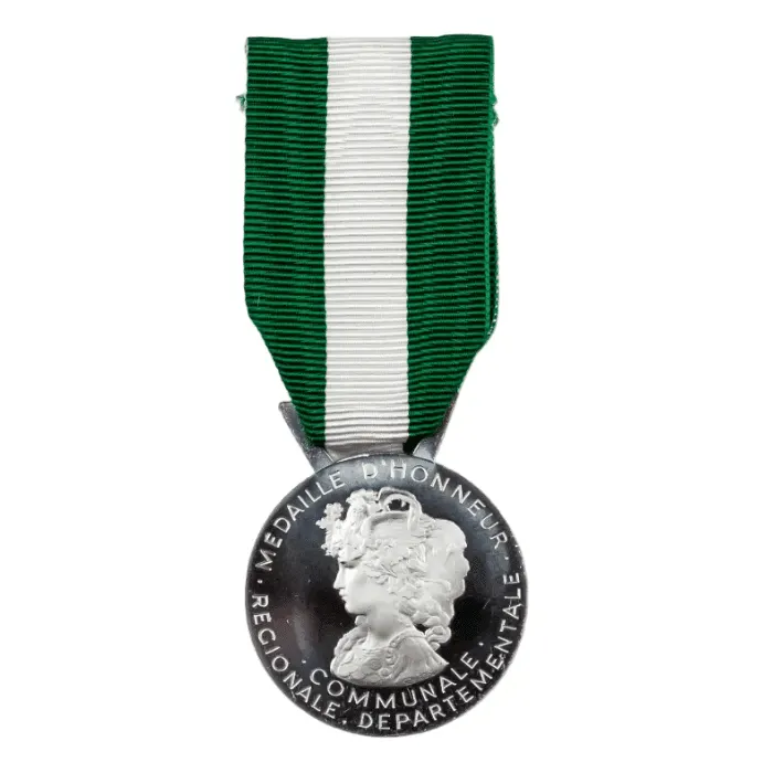 Médaille d’Honneur régionale, départementale et communale 20 ans – Bronze patiné- La Monnaie de Paris – Grade Argent Verso V2
