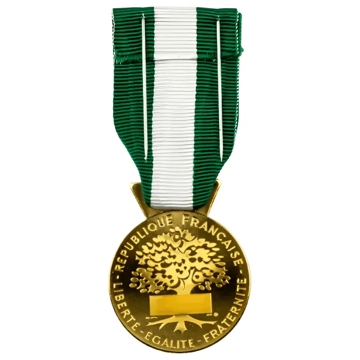 Recto Achat médaille du travail Médaille d'Honneur régionale, départementale et communale 30 ans - Bronze patiné - La Monnaie de Paris - Grade Vermeil