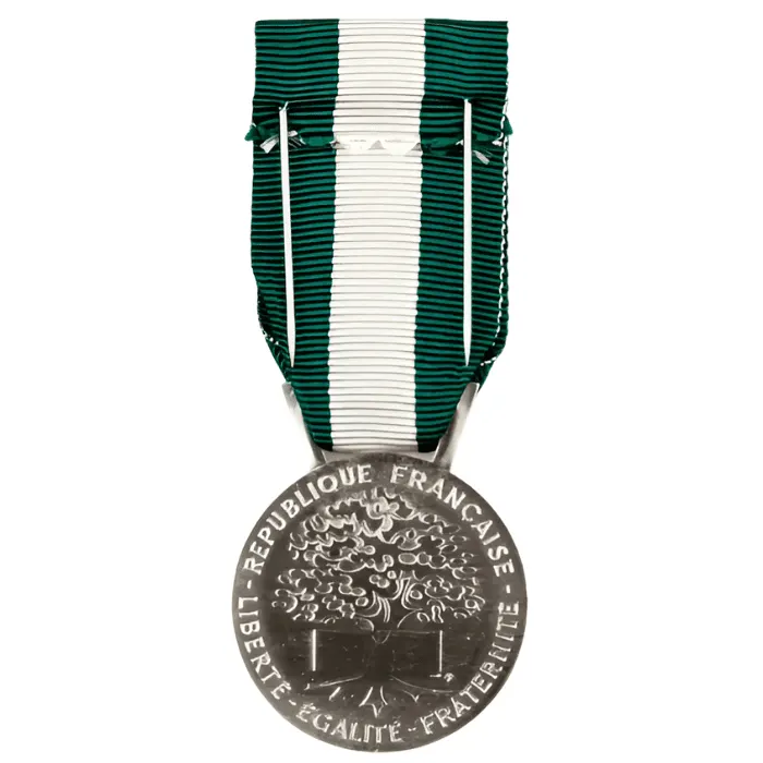 Recto Achat médaille du travail régionale, départementale et communale 20 ans – Argent massif – La Monnaie de Paris – Grade Argent